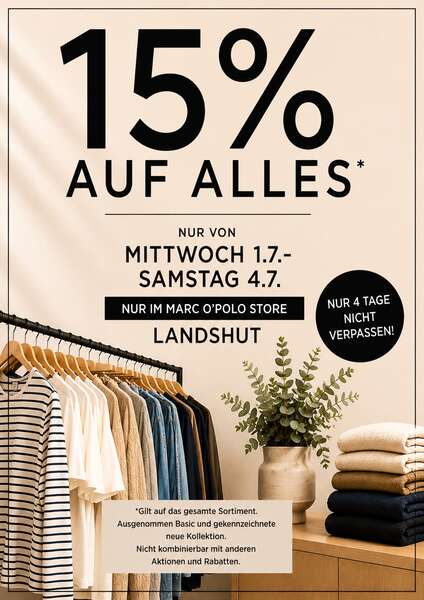 fuenfzehn prozent extra auf alles marcopolo rosenheim