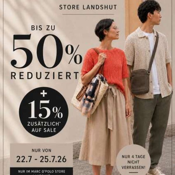 15% EXTRA auf SALE bei Marc O´Polo Landshut
